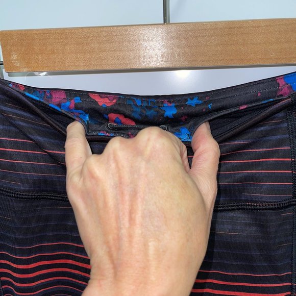 Lululemon Speed Tight IV Twisted Dune Alarming Black Size 4‎ - Picture 6 of 9